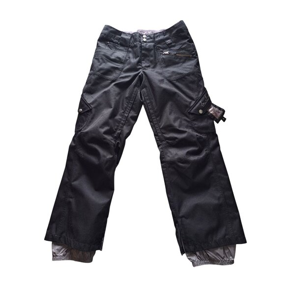 Burton Women's Medium Black Cargo Ski Snowboard Pants Waterproof Adjustable - Picture 1 of 11